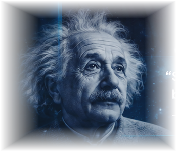 Artistic portrait of Albert Einstein